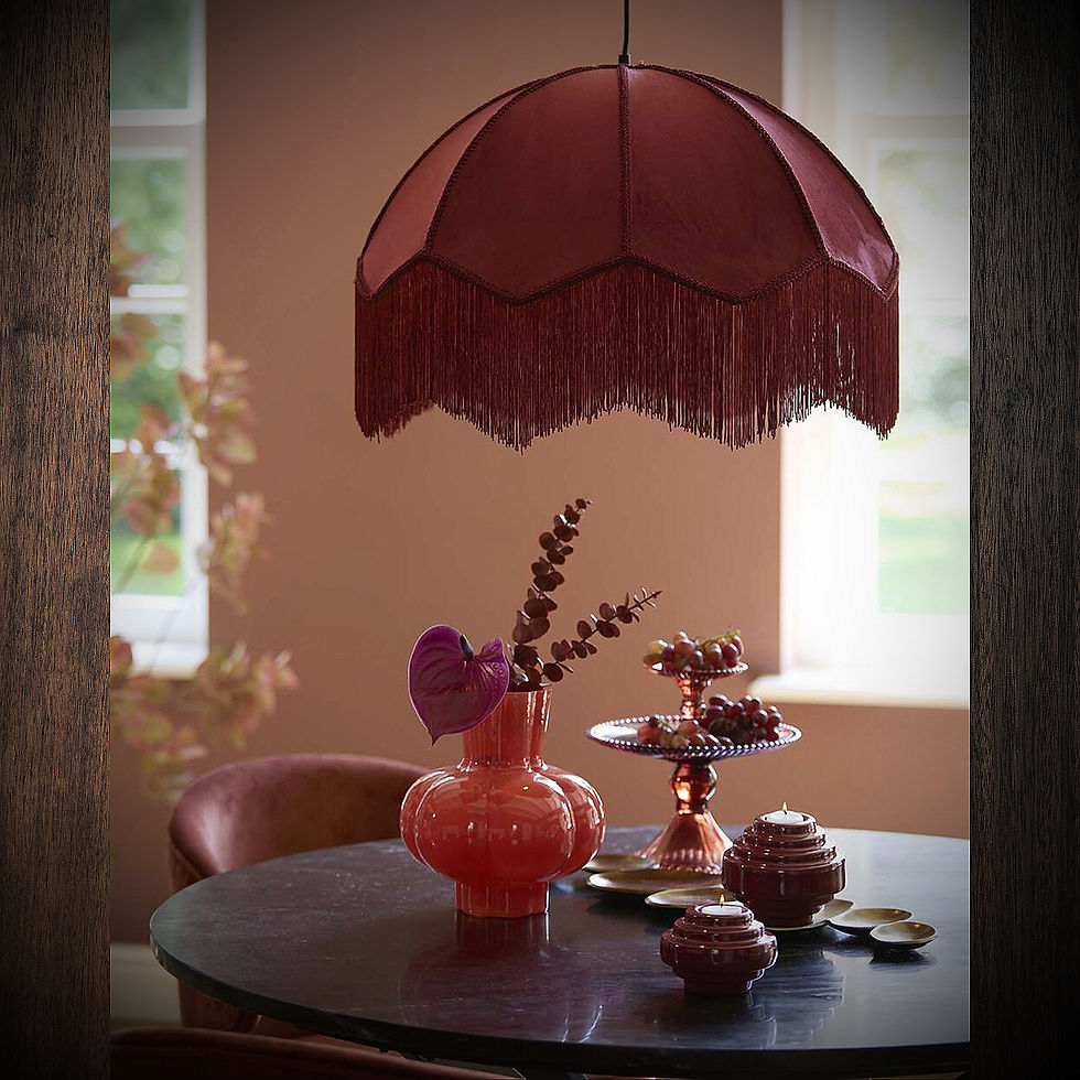 Miniature : SUSPENSIONS OMBRELLO FRANGES BORDEAUX GM-MM