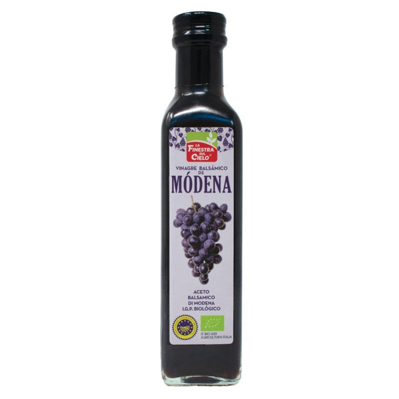 Botella de vidre amb Vinagre Balsàmic de Mòdena Bio 250ml