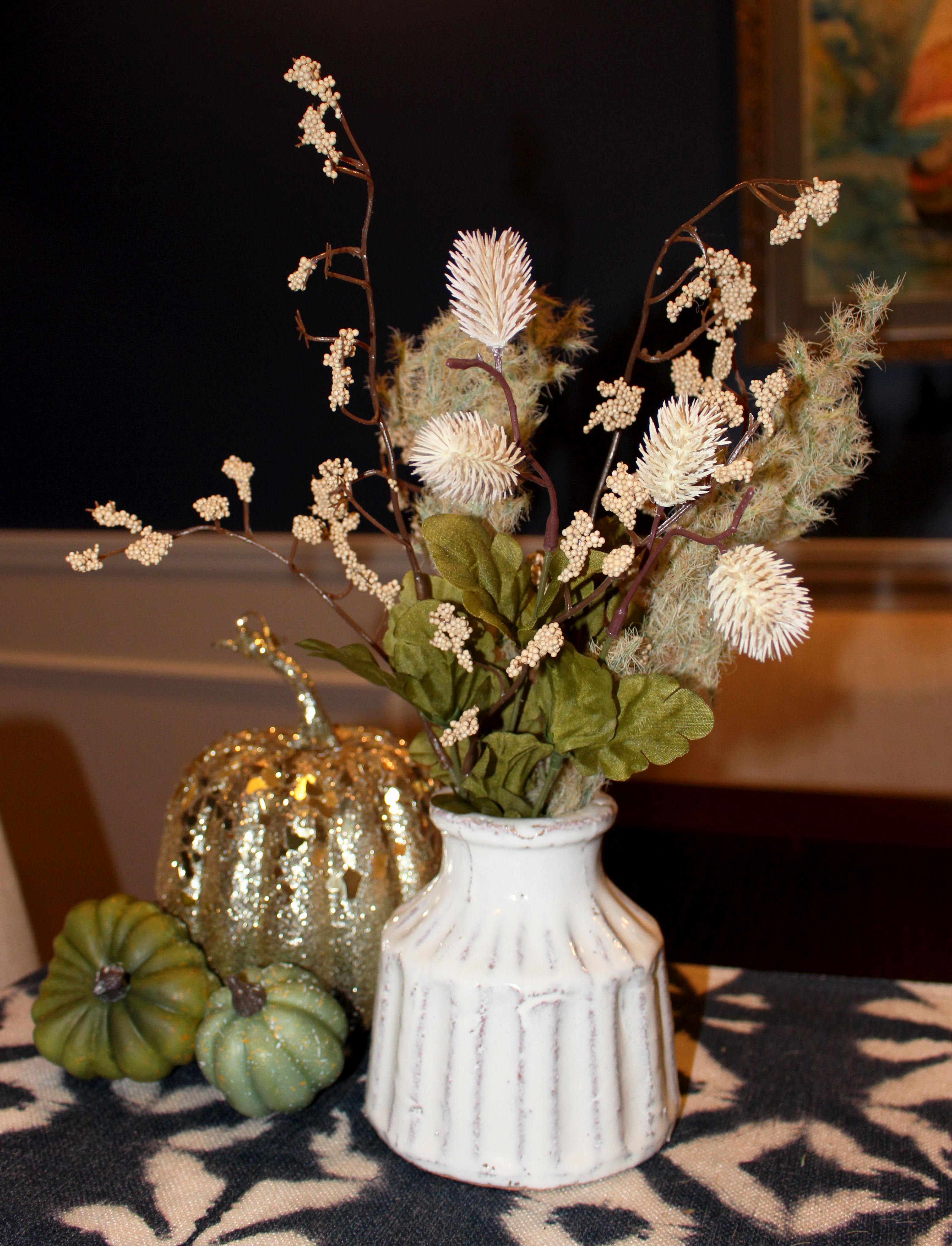 Medium Cream Textured Ceramic Vase