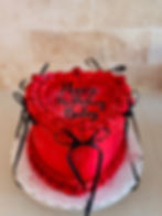 Vintage Glitter Heart Cake