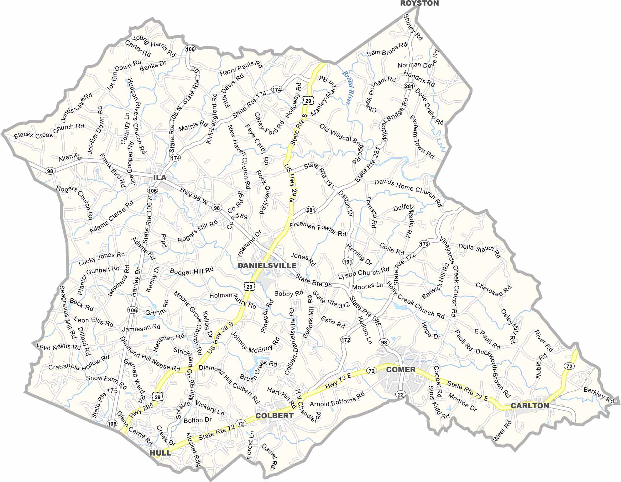 Habersham-County-Map where Agate Provides services