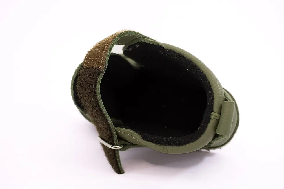 Miniatură: Ghete Barefoot Verde din piele naturala