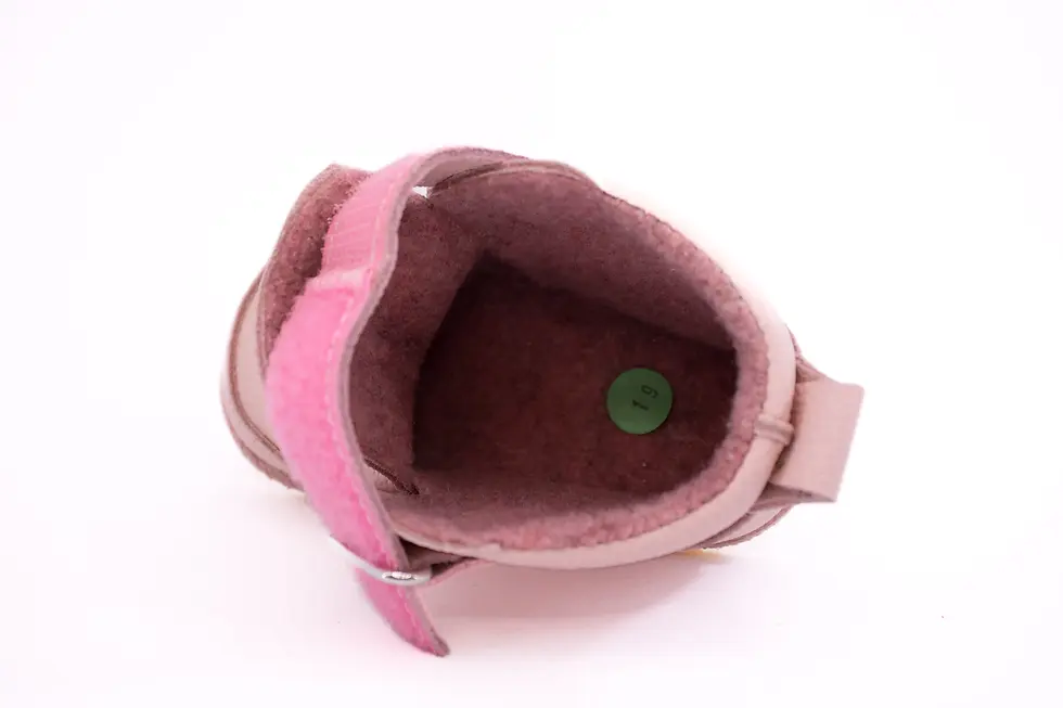 Miniatură: Ghete Barefoot Smiley Roz piele naturala
