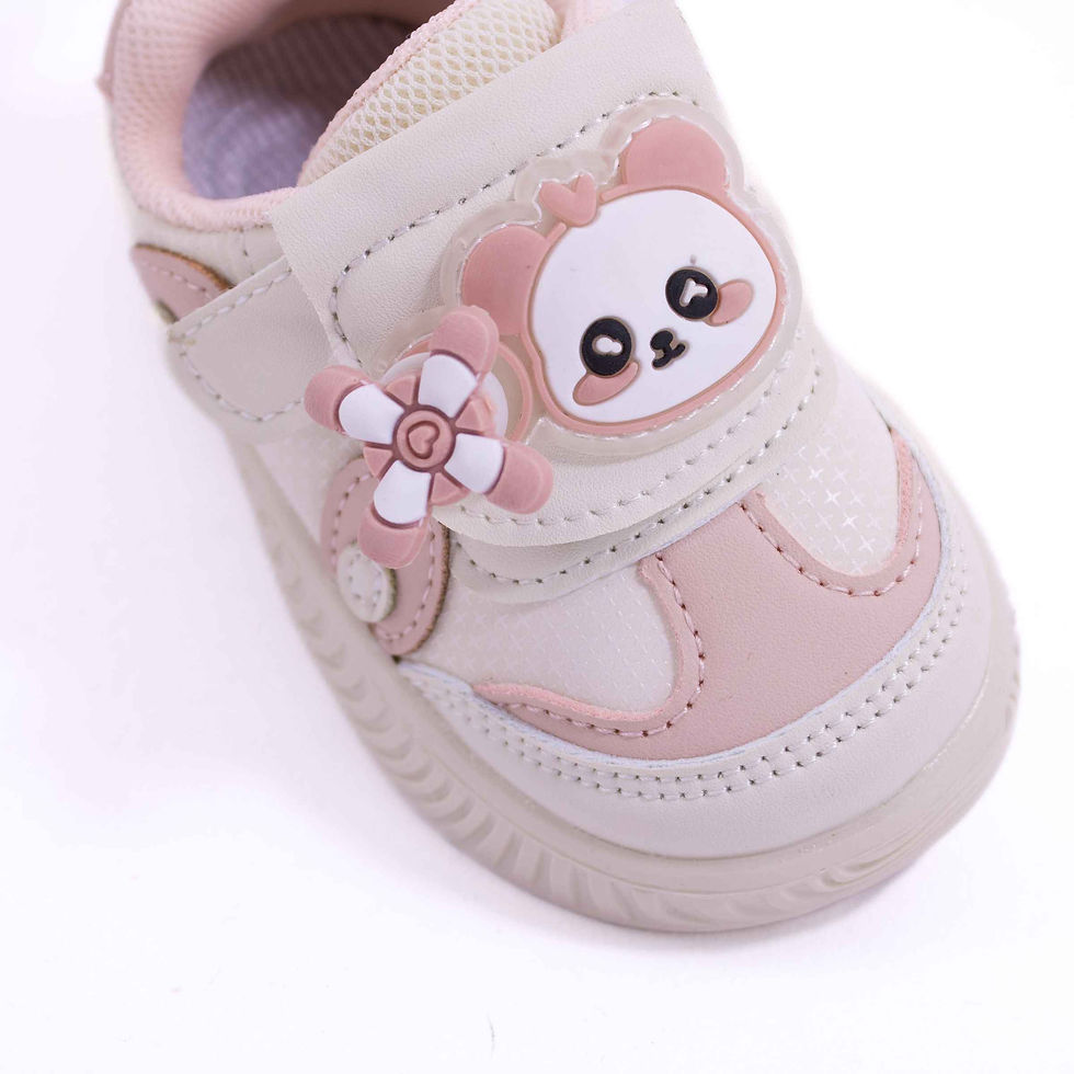 Miniatură: BearStep Pink-Bloom – Pantofi flexibili pentru primii pasi ai bebelusilor