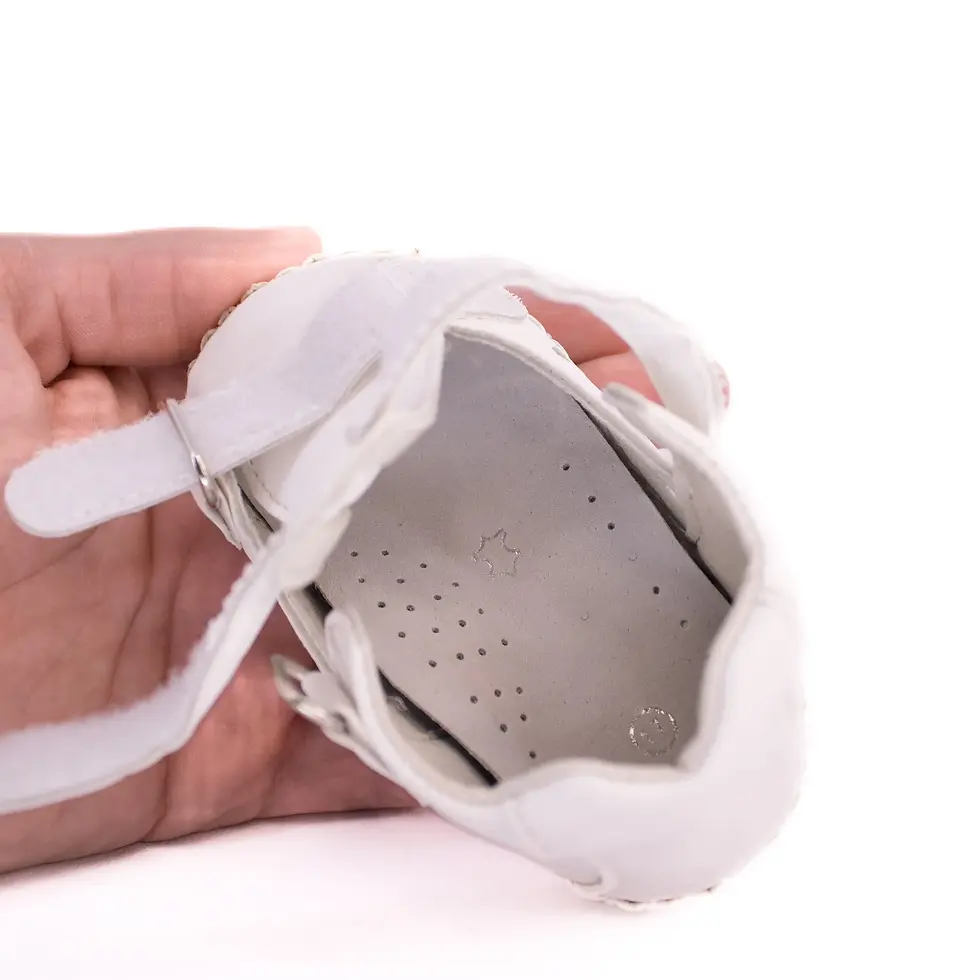 Miniatură: Pantofi/Sandale Albi pentru Primii Pași