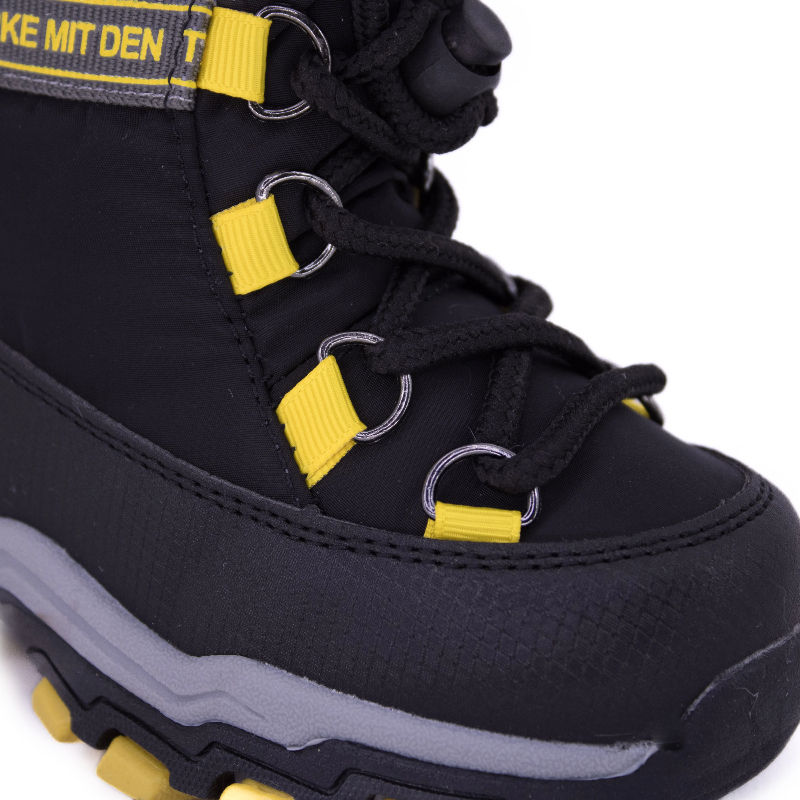 Miniatură: Ghete de Iarnă SnowBoot Negru cu Galben