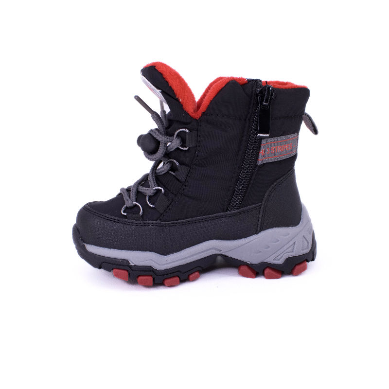 Miniatură: Ghete de Iarnă SnowBoot Negru cu Rosu