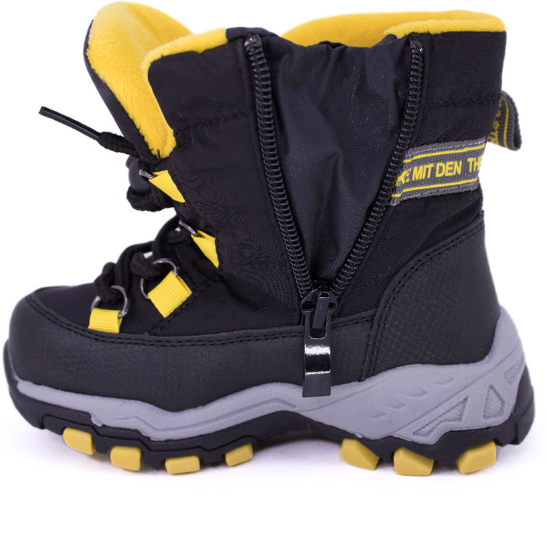 Miniatură: Ghete de Iarnă SnowBoot Negru cu Galben