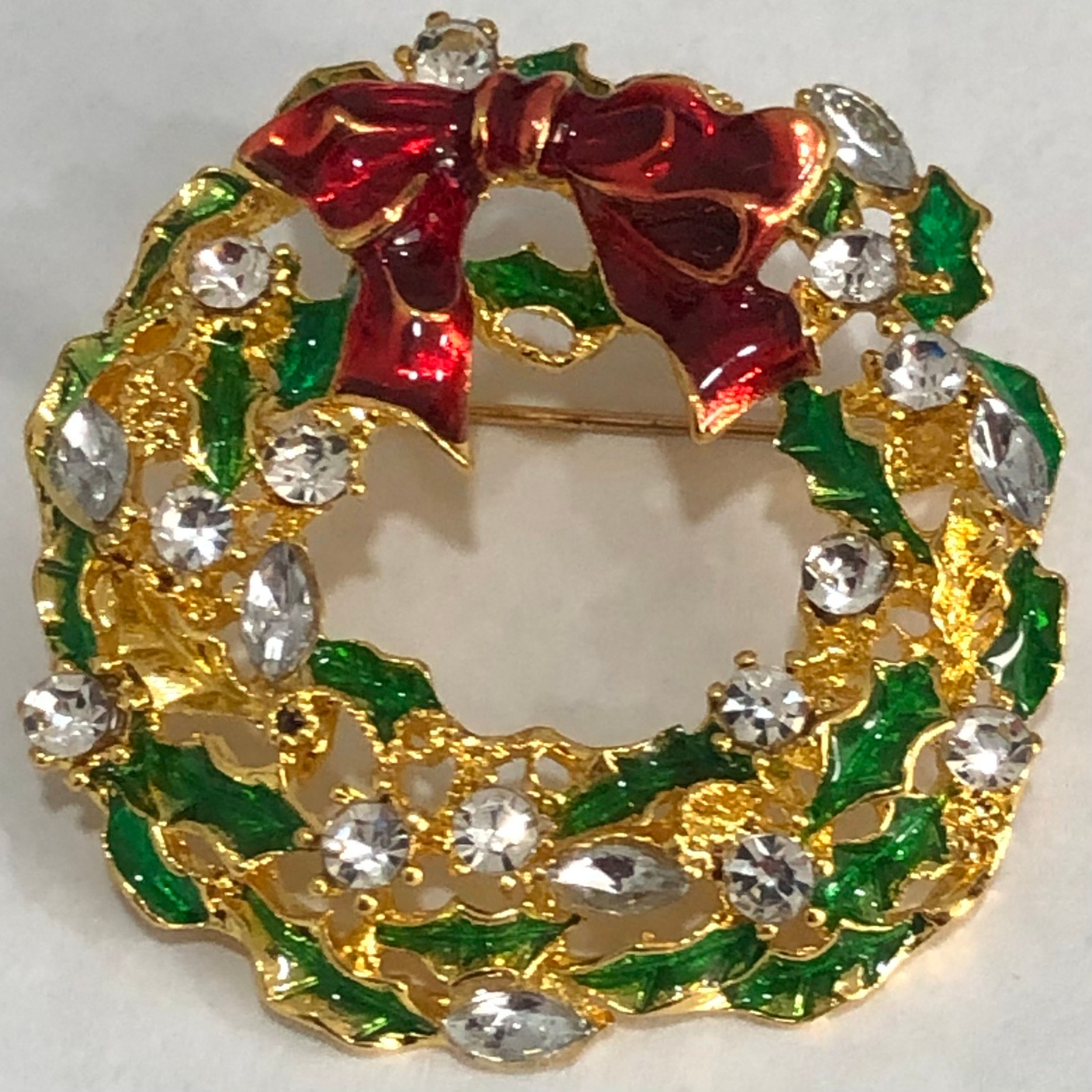 Christmas Wreath Brooch #3