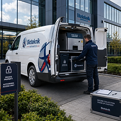 Secure business IT equipment collection by Bioteknik South East
