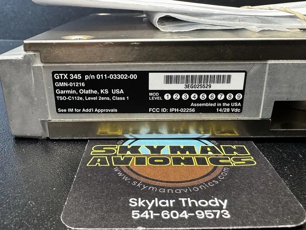 Thumbnail: Garmin GTX 345 ADS-B IN/OUT Transponder w/ 8130-3