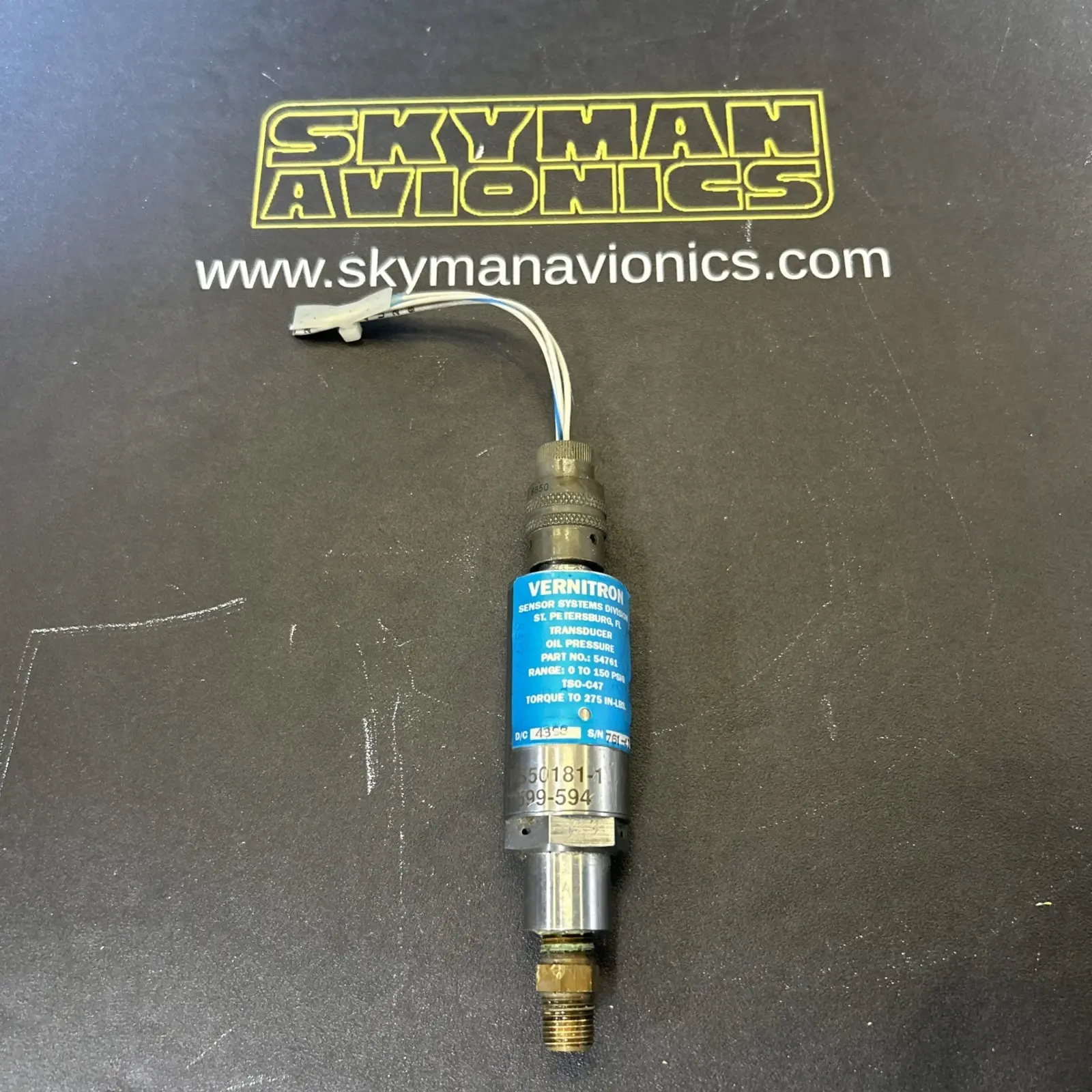 Oil Pressure Transducer 0-150 PSI PS50181-1 599-594