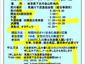 馬瀬川下流鮎釣り大会