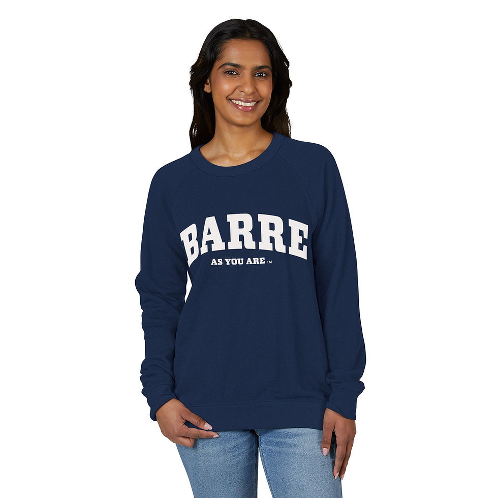 Thumbnail: Barre Crewneck Sweatshirt — "Barre As You Are" Raglan Pullover