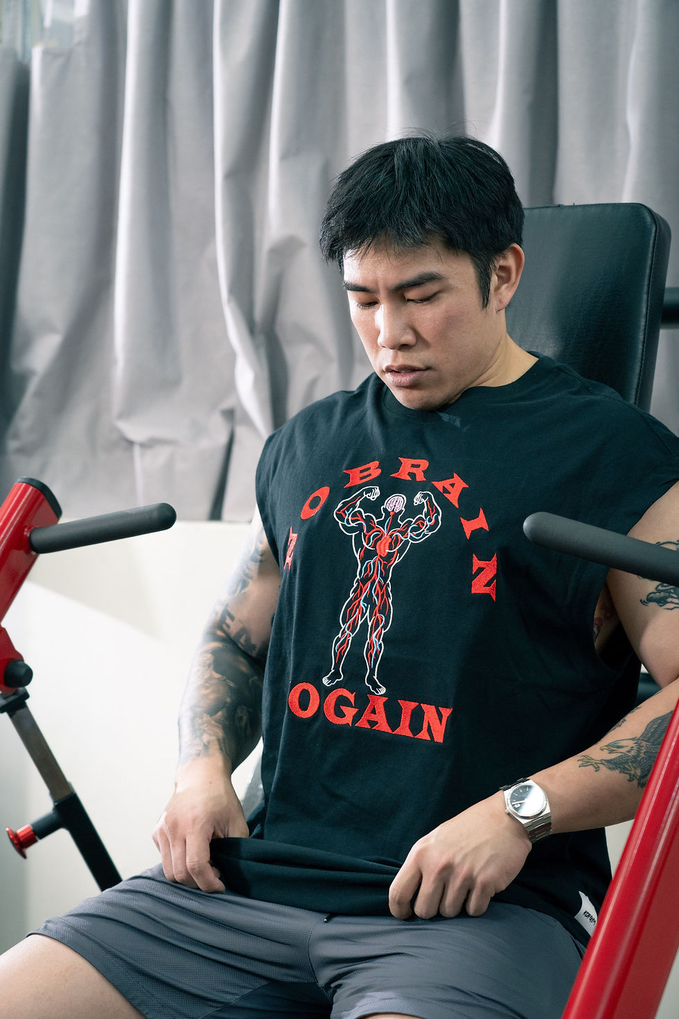 Thumbnail: KOFGYM x DM8 : No Brain No Gain刺繡 Tank (Black) Lifting Ver. 