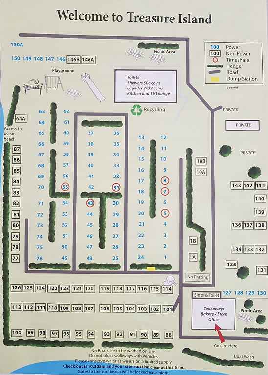 Map of Treasure Island Caravan Trailor park sites powered unpowered.jpg