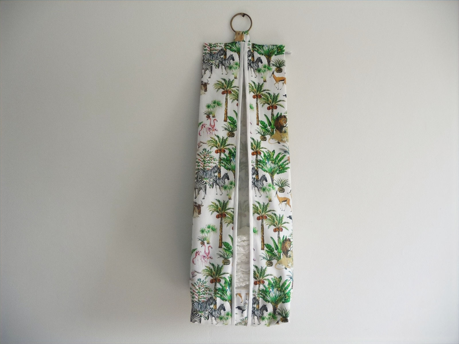Luieropbergzak met print van jungle dieren en palmbomen