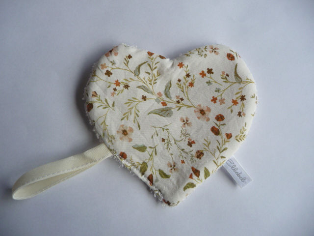 Speendoekje hart van zachte badstof met een leuk printje naar keuze