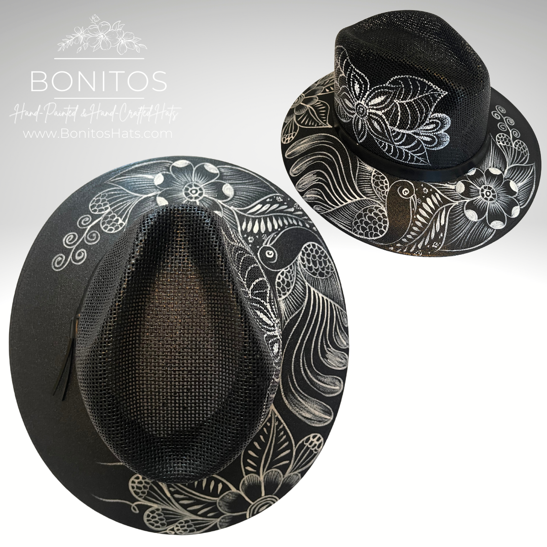 Canvas/Jute Hand Painted Hat