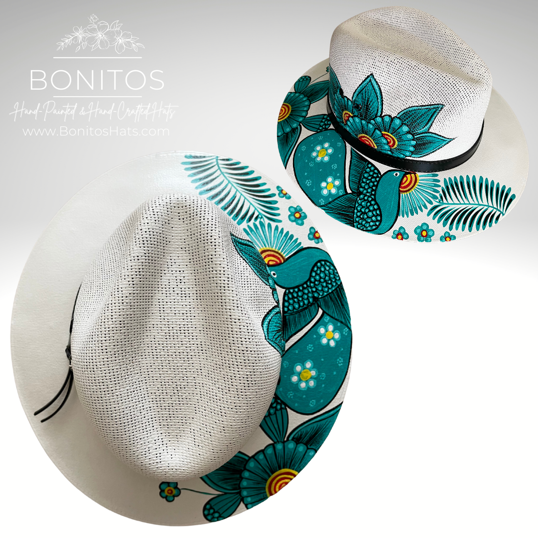 Canvas/Jute Hand Painted Hat