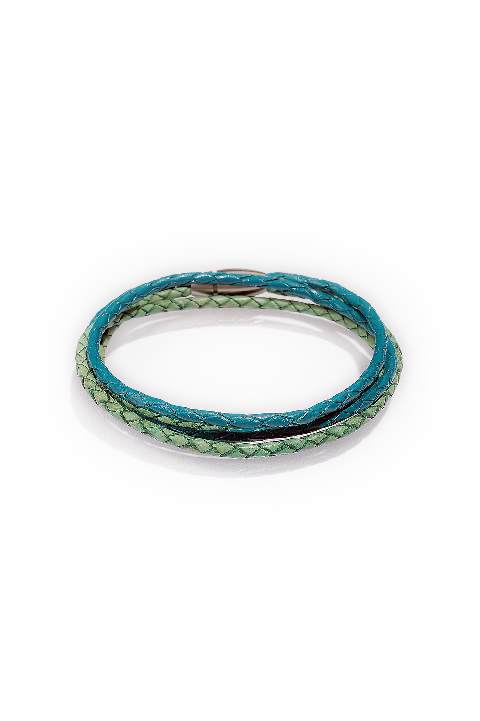 Thumbnail: 3mm Duo Teal & Antique Green Double Wrap Leather