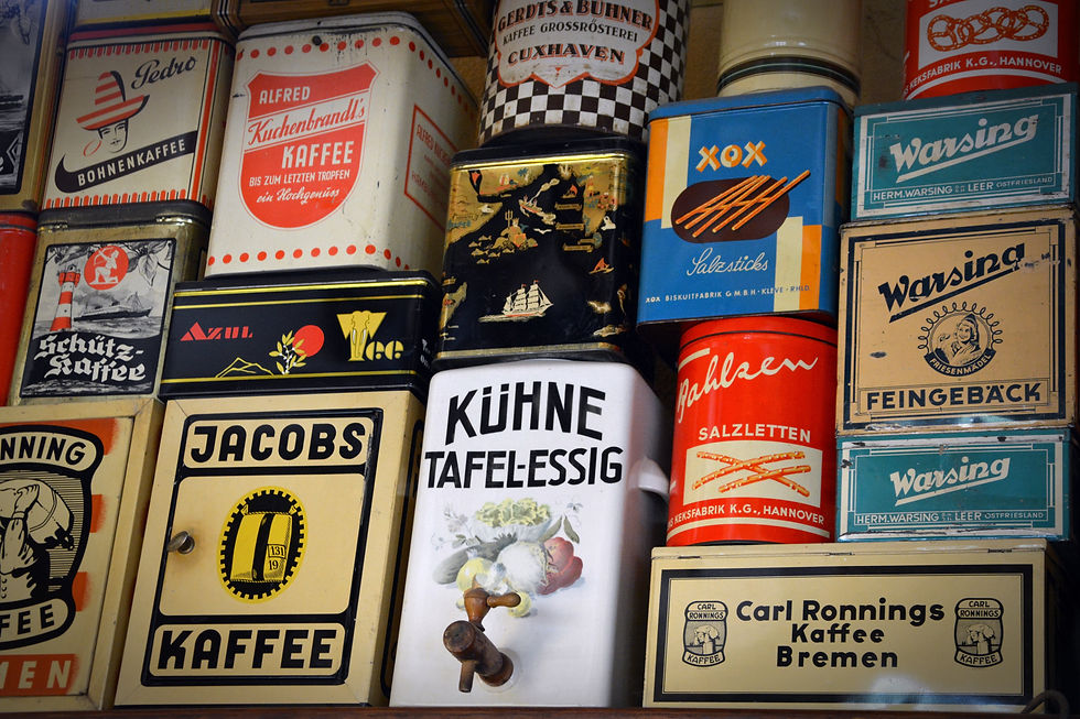 vintage kahve kutuları