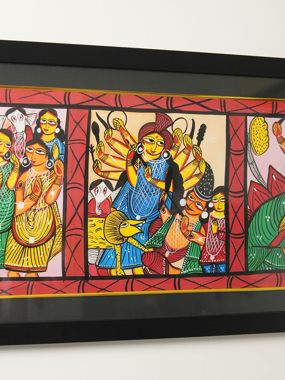 Thumbnail: Framed Bengal Patachitra Hand-Painted Artwork (GI Tagged)