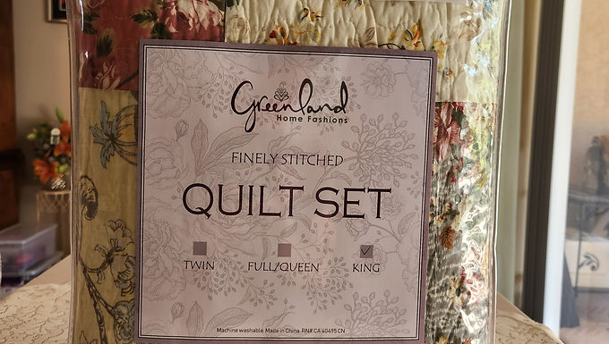 New Blooming Prairie King Bedspread w/Shams