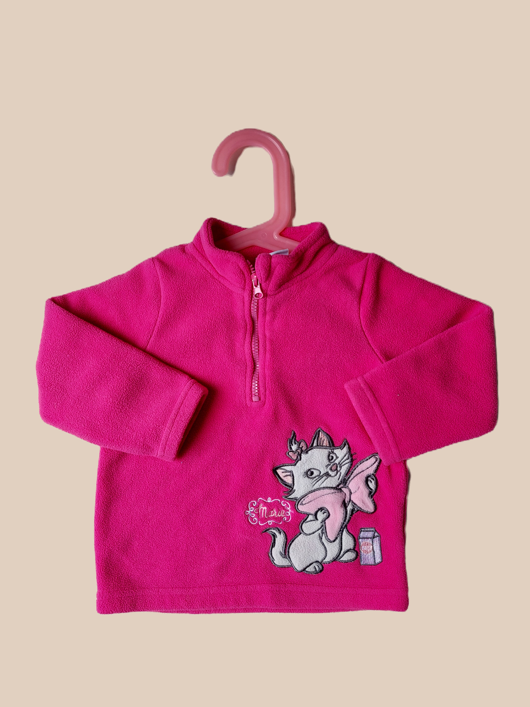 Rosa Aristokattene fleece genser