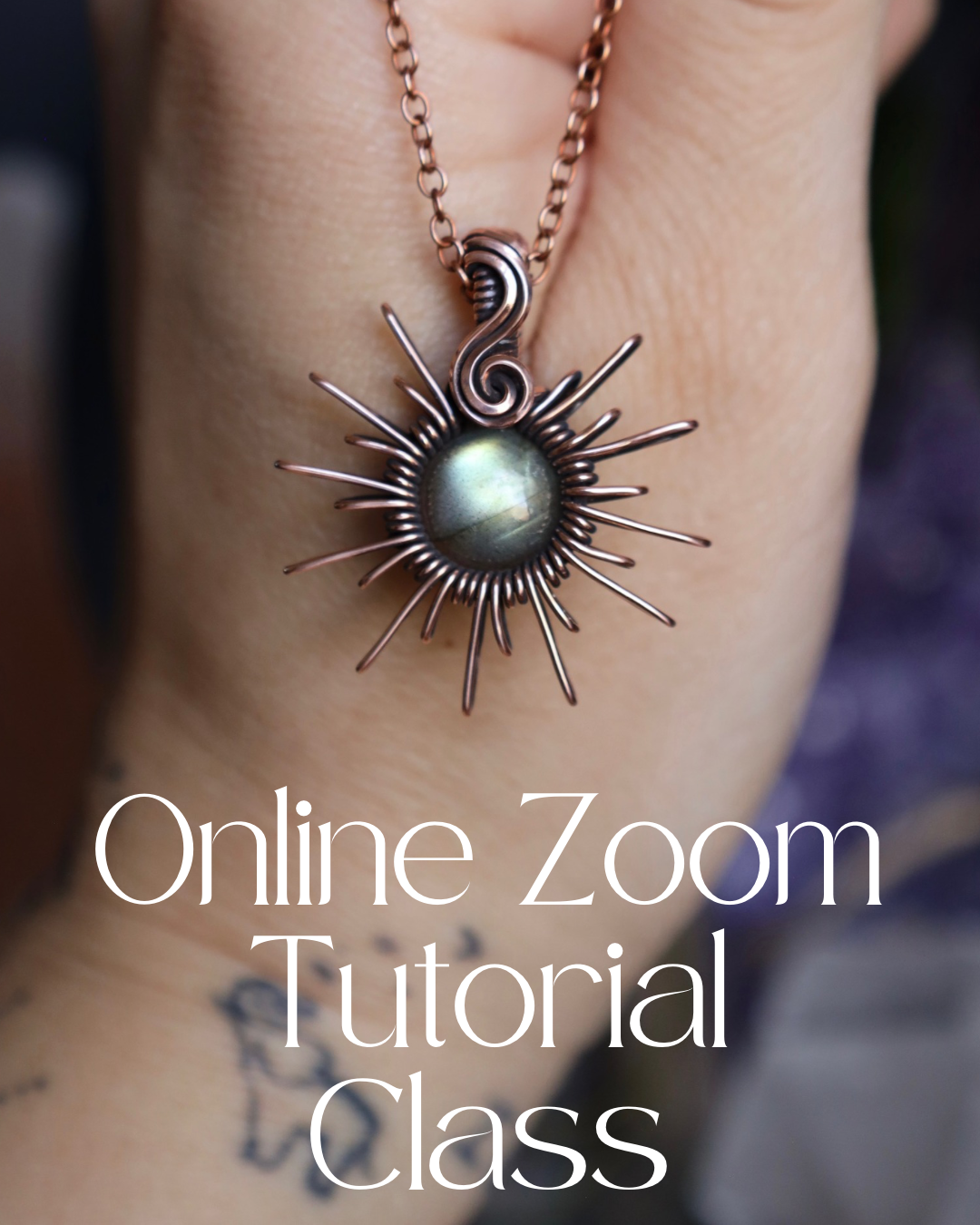 Sun Pendant with Bail Online Zoom Class