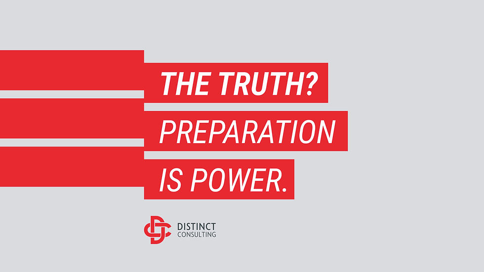 Preparation is power
