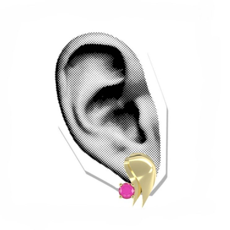 Miniatura: BRINCO BRÁCTEA BICOLOR