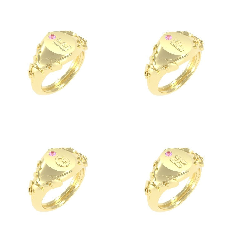 Miniatura: ANEL SIGNET ORCHID