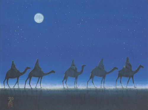 平山郁夫　月明