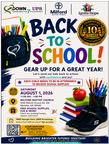 BACK TO SCHOOL 2026 flyer