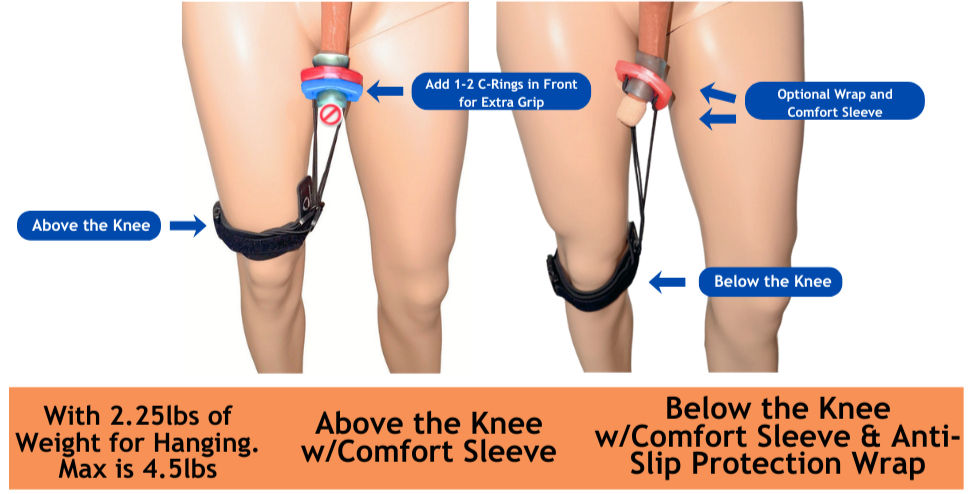 Alternative knee strap positions