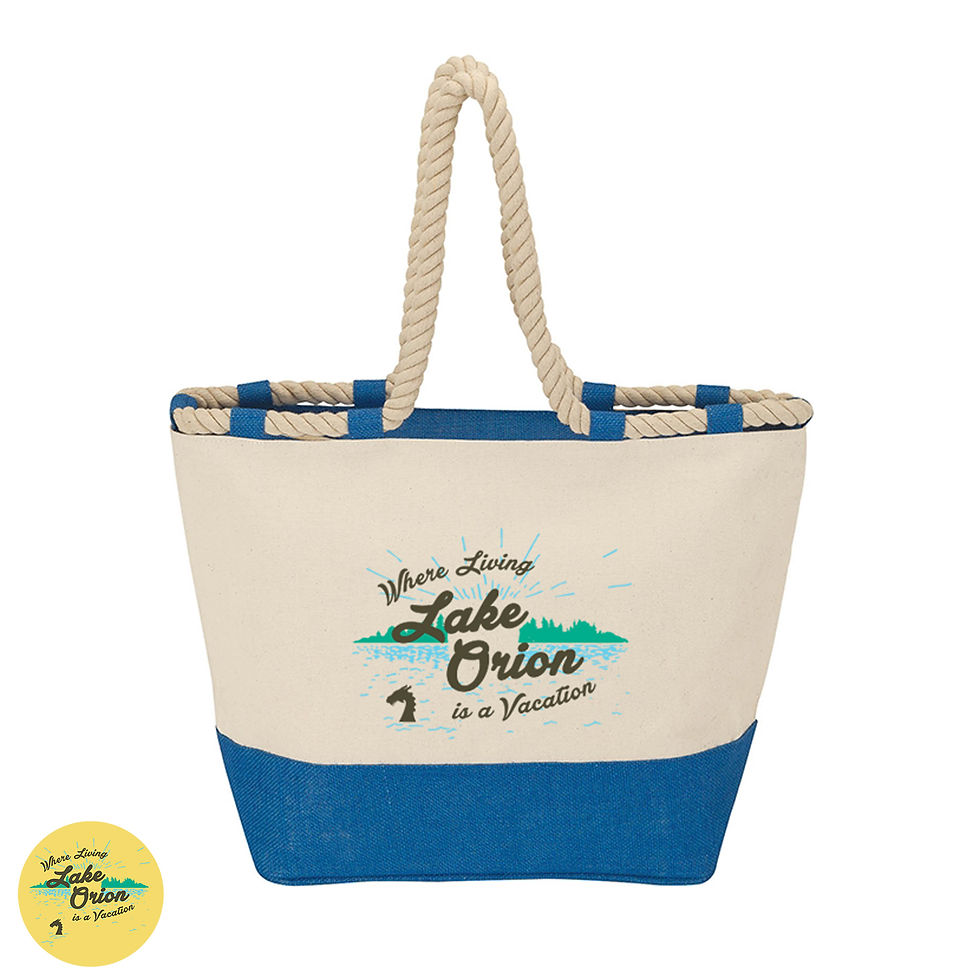 Thumbnail: Canvas Lake Orion Tote Bag
