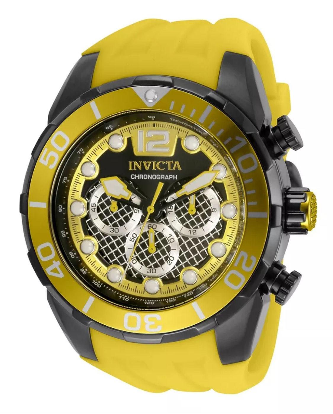 Invicta Men's 50mm Pro Diver Chrono Cage Dial