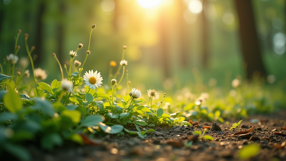 Close-up view of vibrant natural scenery