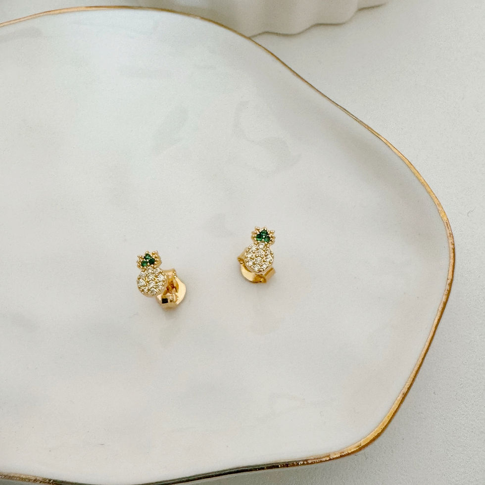 Topos oro laminado 18k. Inara oro laminado. Oro Aurux.. Candongas de moda