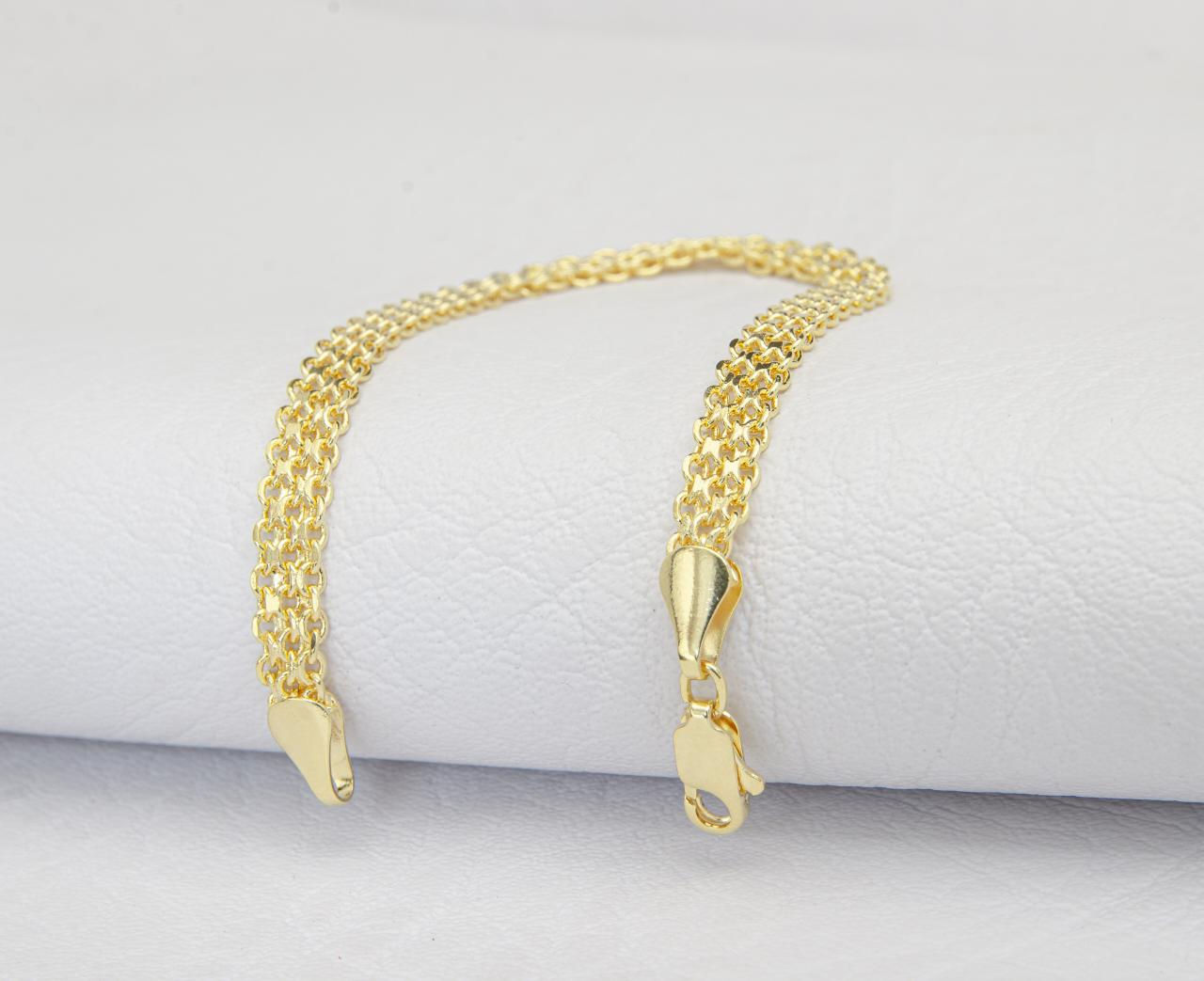 Pulseras oro laminado 18k. Pulseras para Parejas. AURUS ORO LAMINADO 18K.