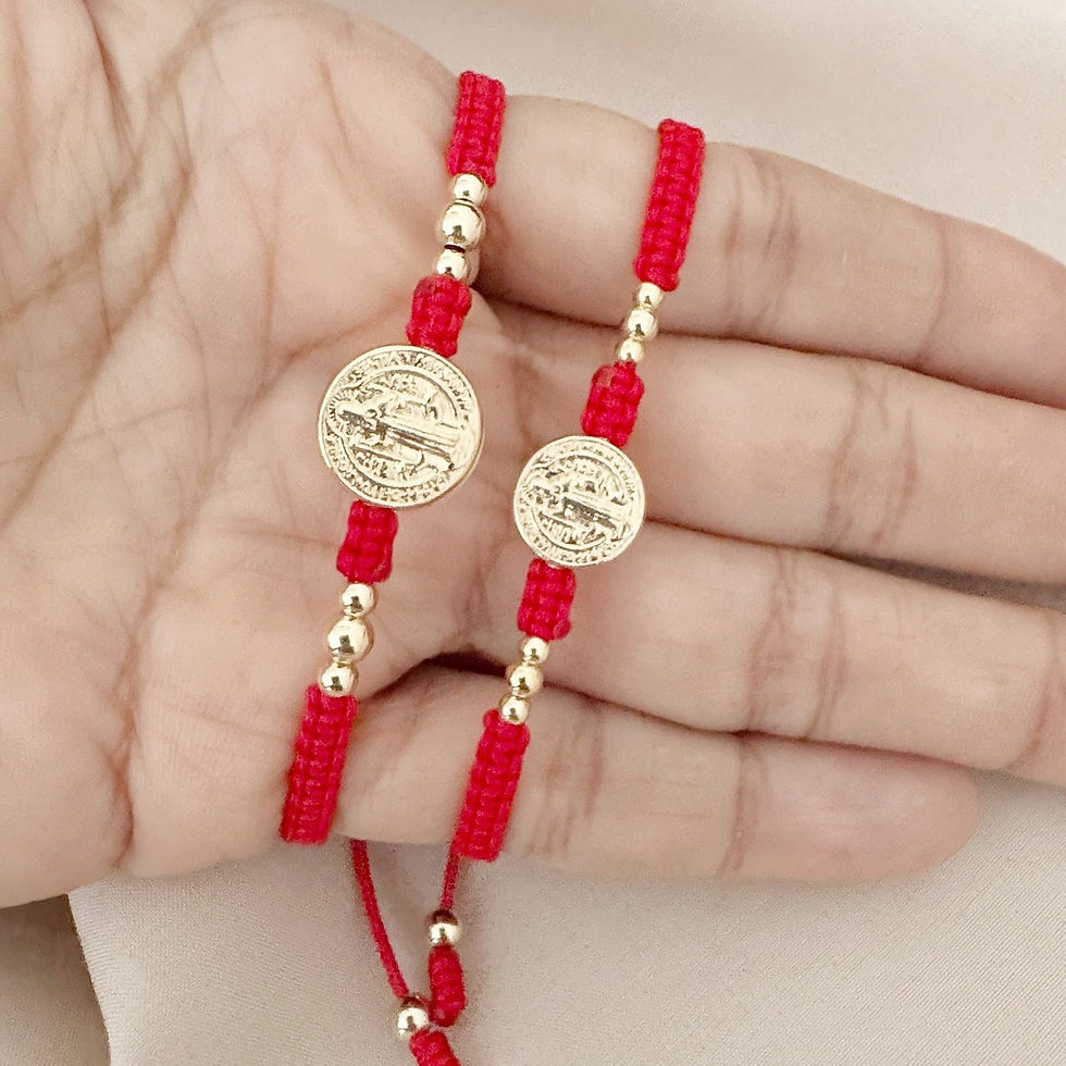 Miniatura: Pulseras protección San Benito. Pulseras oro laminado 18k. Inara oro laminado cali