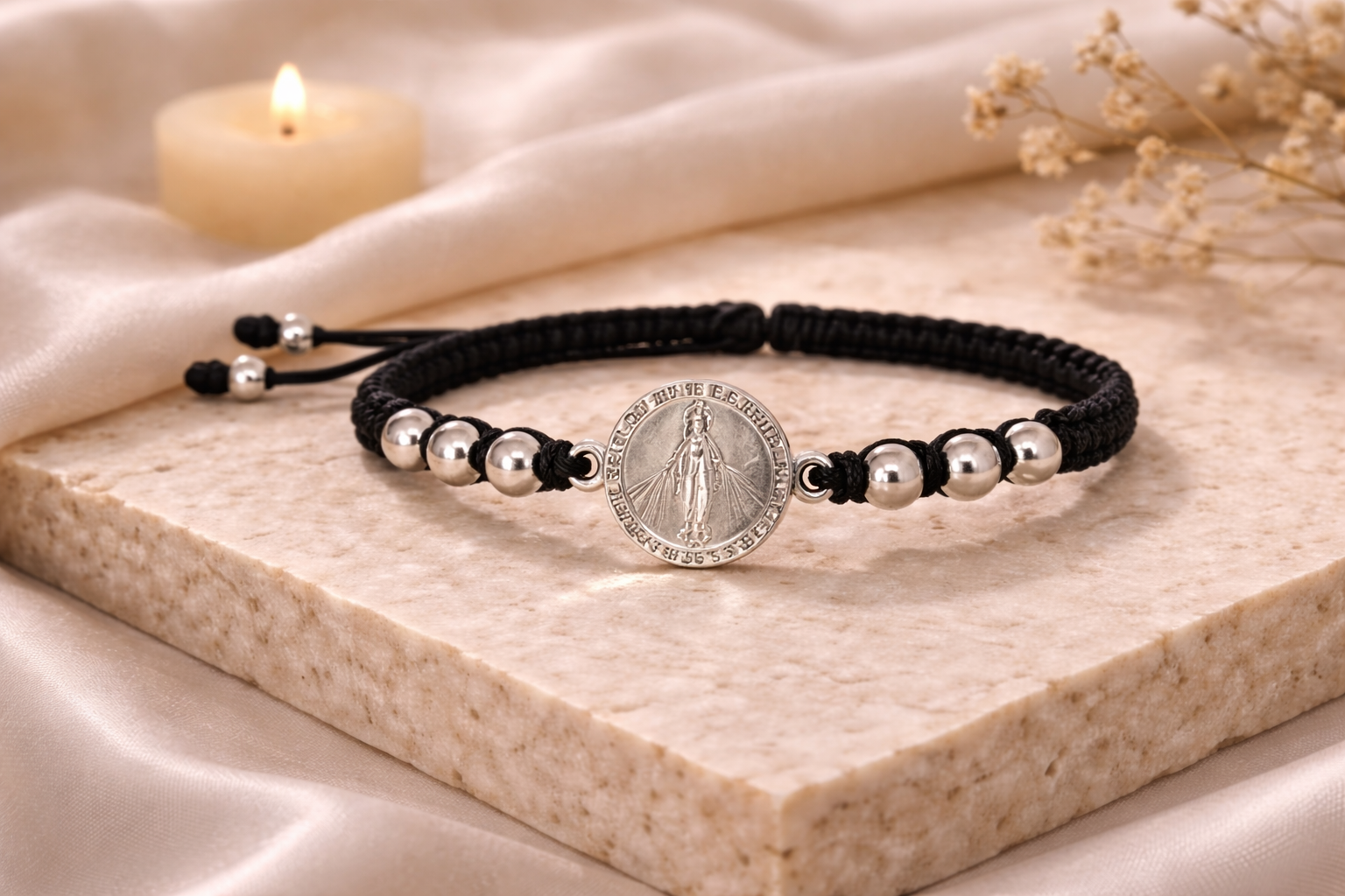 Pulseras para parejas. Pulseras plata 925. Pulsera Milagrosa. Inara oro laminado 18k