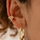Miniatura: Candonga oro laminado 18k. Inara oro laminado. Oro Aurux. Candongas de moda