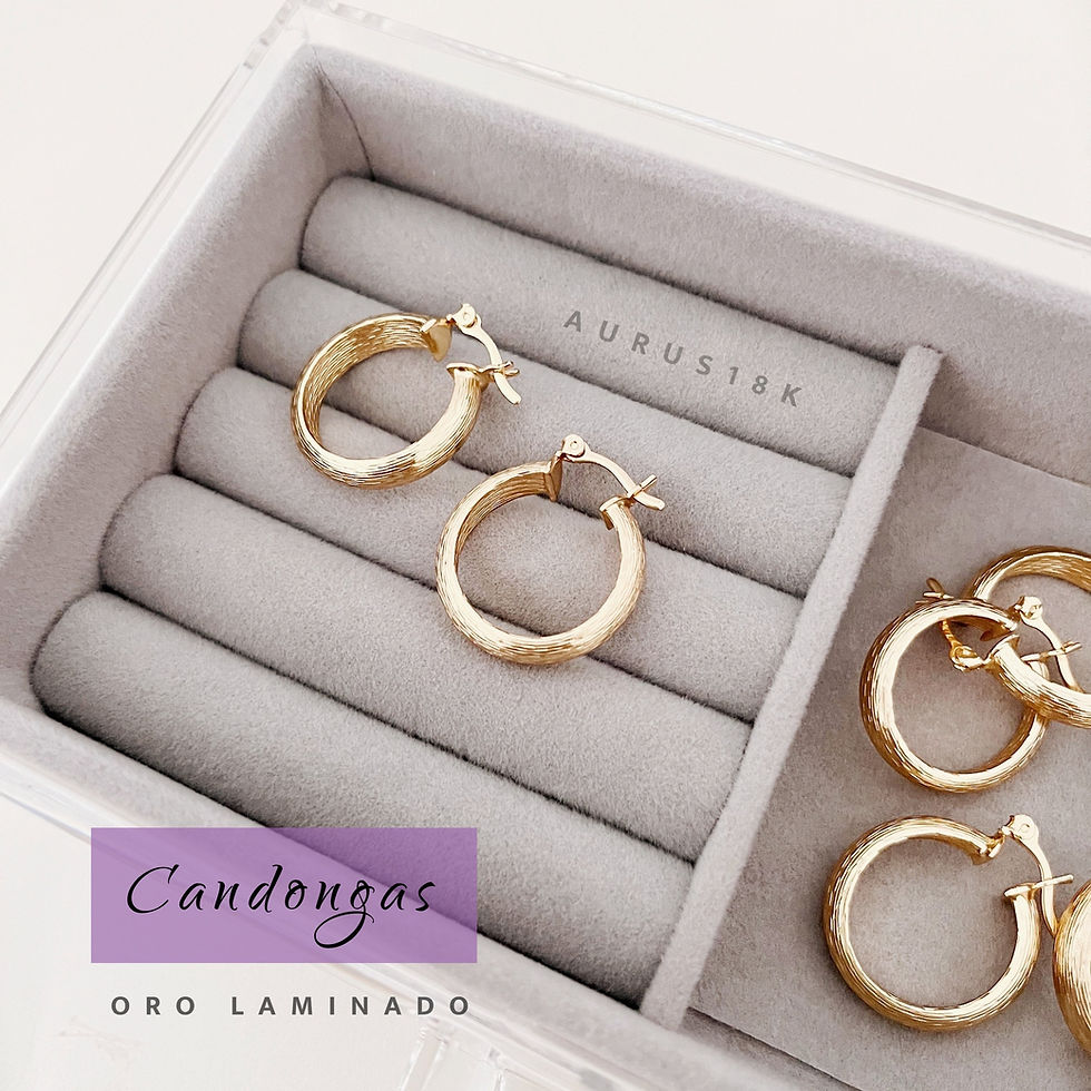 Miniatura: Candongas oro laminado 18k. Aurus Oro laminado 18k. Cali- Colombia