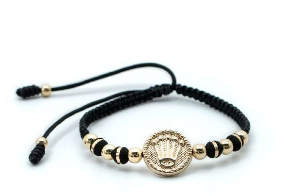 Pulseras oro laminado 18k. Oro Aurux. Corona Rolex. Pulseras artesanales. Pulseras para parejas. Inara oro laminado 18k.