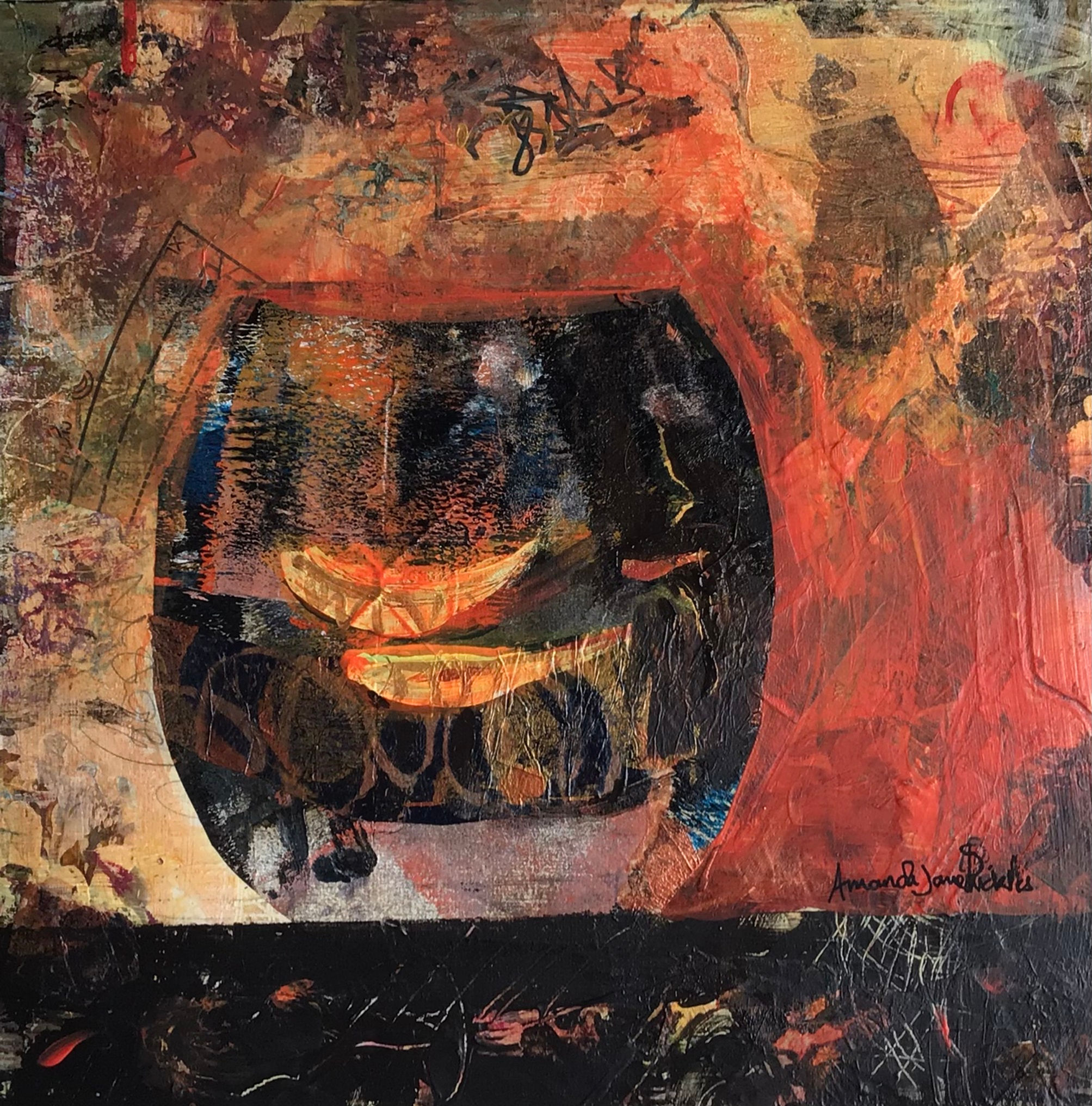 Black & Orange fish pot - Amanda Pickles