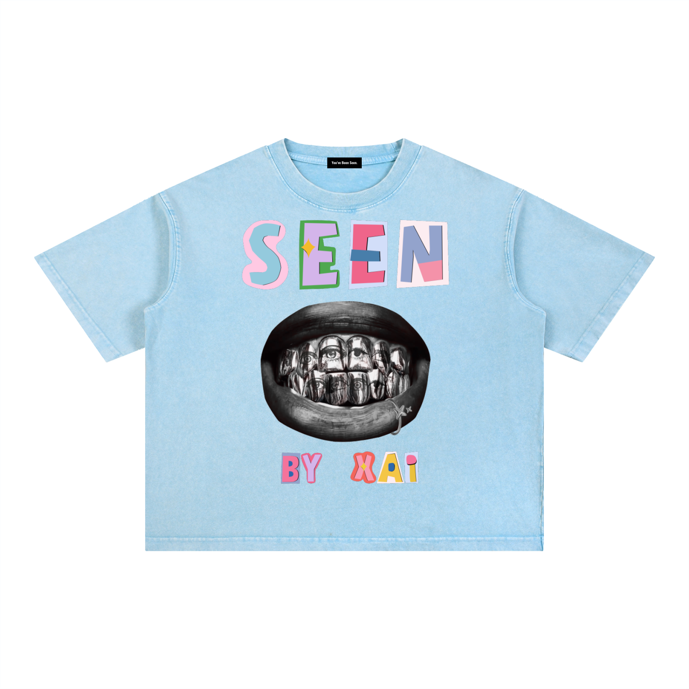 Grills w/ Eyes Mineral Washed Boxy T-Shirt