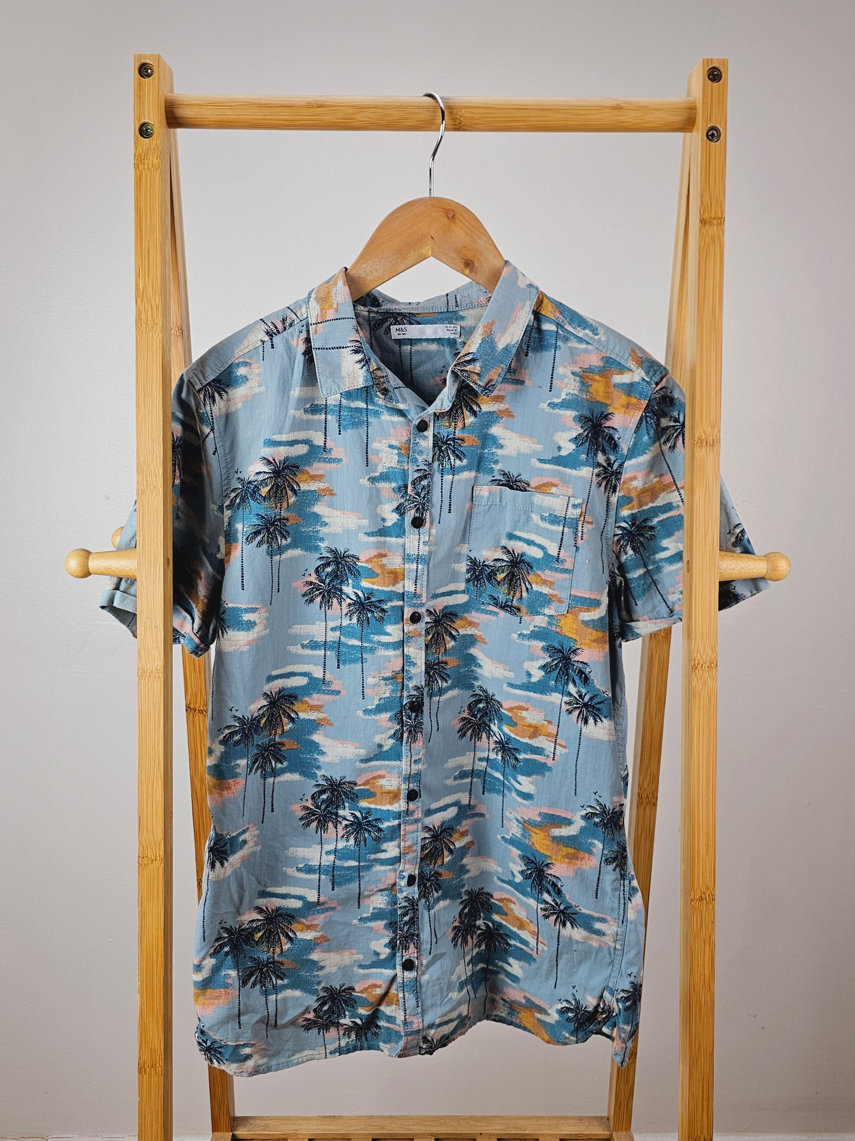 M&S tropical short sleeve shirt 13-14 years