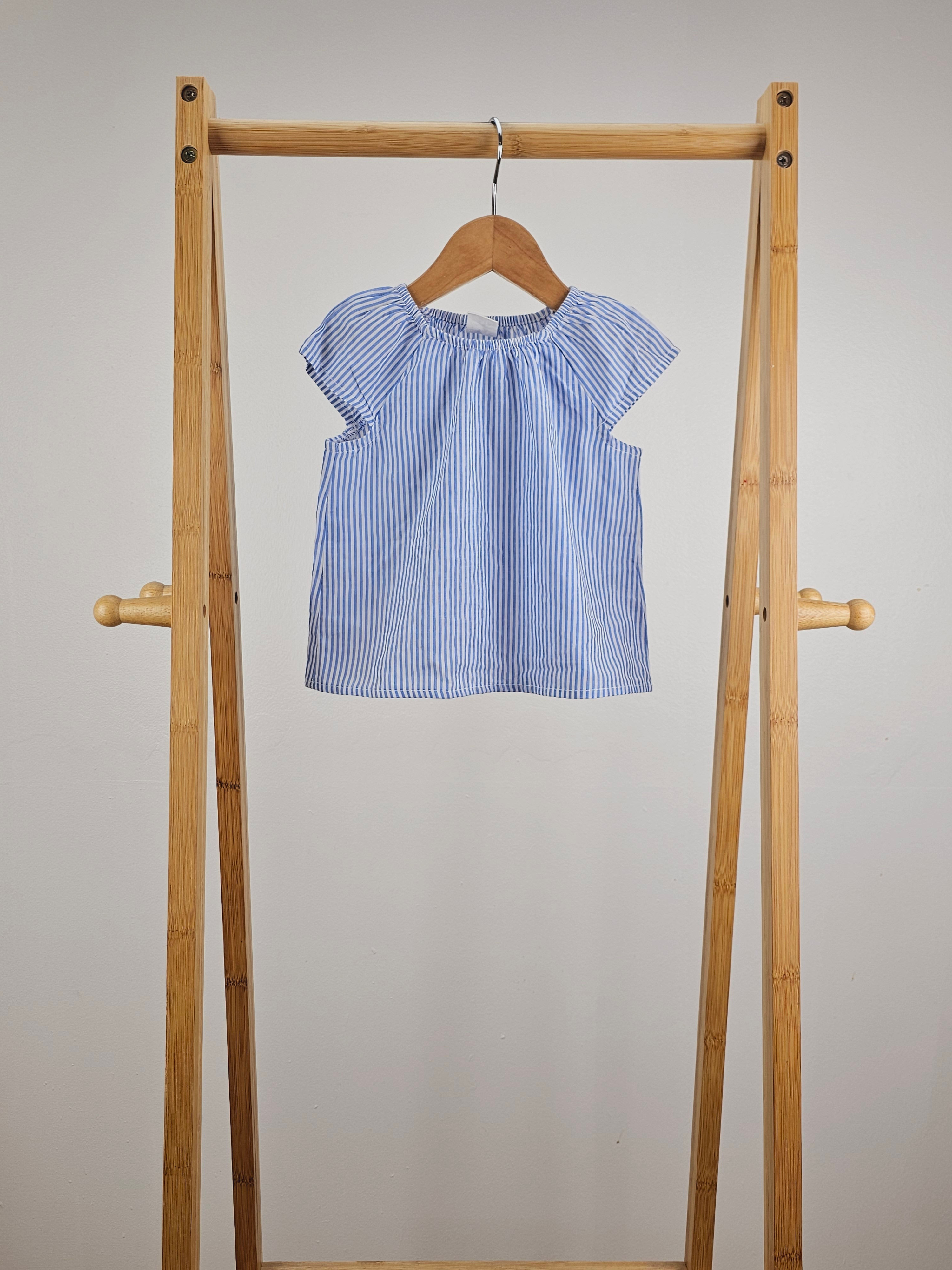H&M blue striped top 4-6 months
